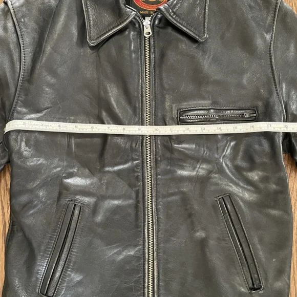 Mens vintage US sheepskin leather jacket